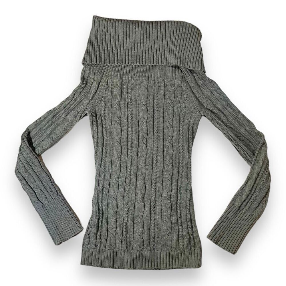 Duck Head Jeans Cowl Cable Knit Sweater Sz S